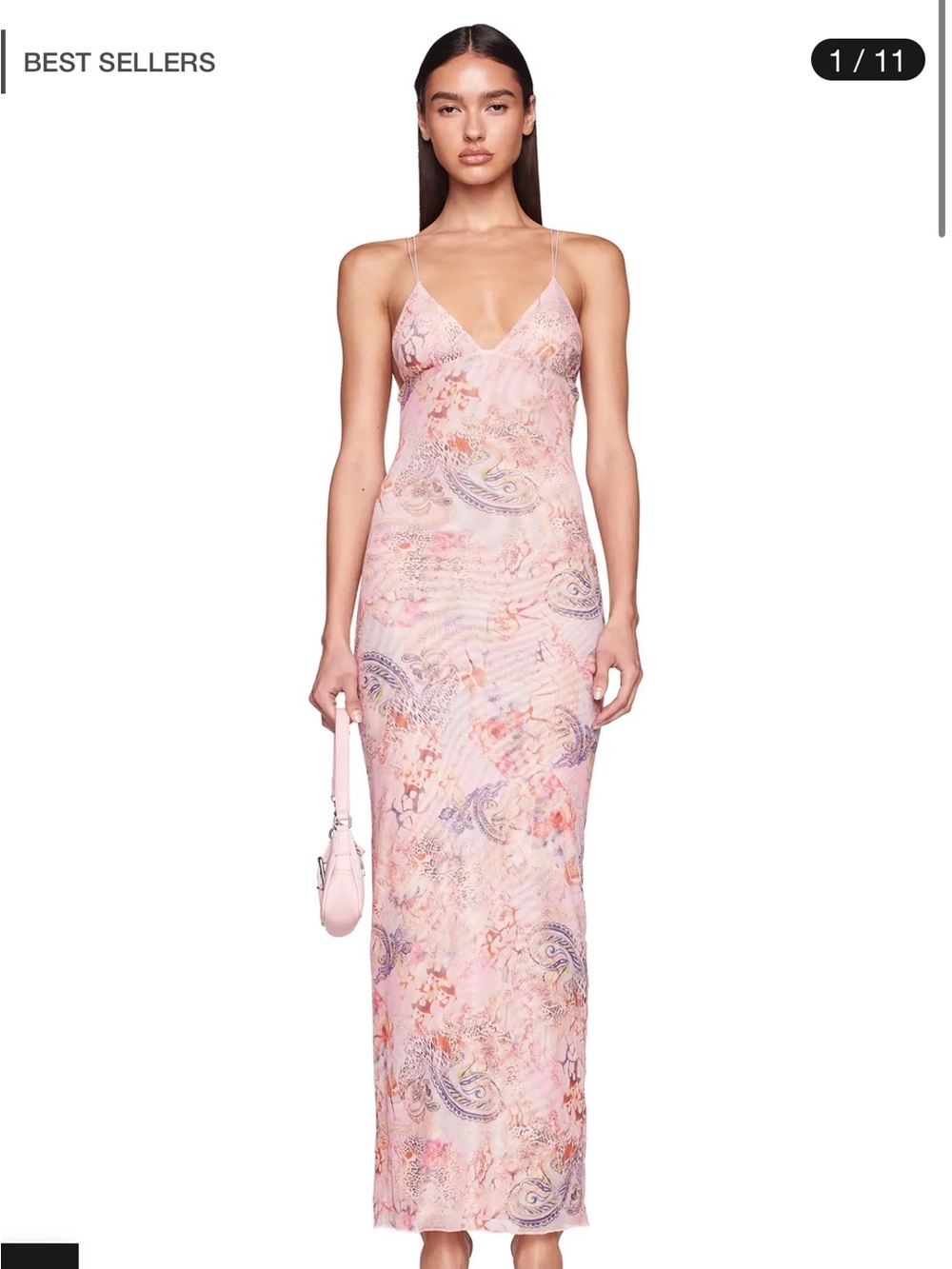 I.AM.GIA Pink Paisley Slip Maxi Dress